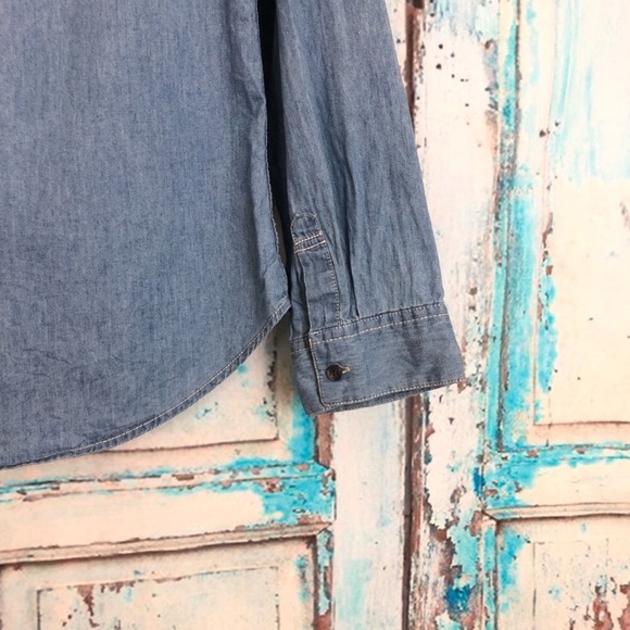 Foreign Exchange Button Down Chambray - Picture 6 of 7